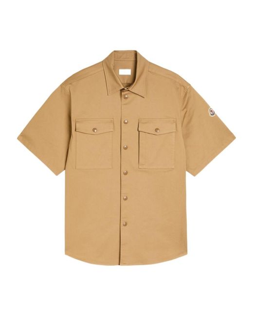 Moncler Natural Western Stretch-Cotton Shirt for men