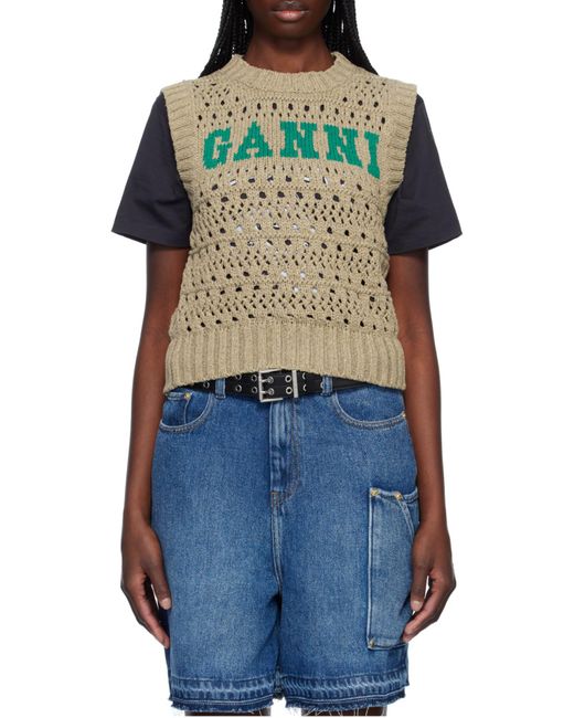 Ganni Gray Knitted Vest