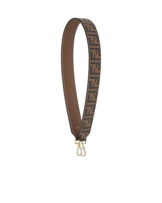 Fendi White Leather Shoulder Strap