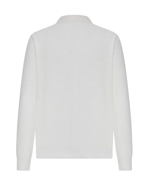 Roberto Collina White Pocket Military Stitch Shirt for men
