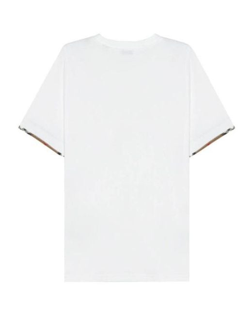 Burberry White Short-Sleeved T-Shirt for men