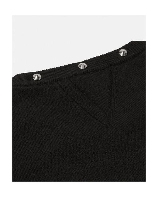 Versace Black Embellished Crewneck Sweater for men