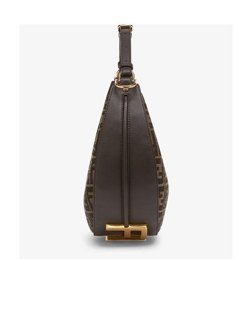 Fendi Gray Graphy Small Hobo Bag
