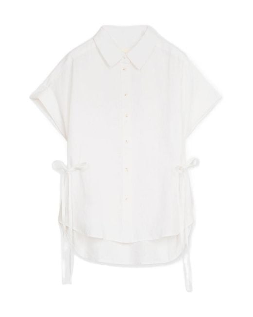 Closed White Waisted Shirt Made Of Linen