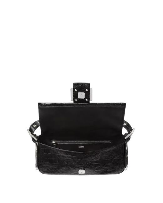 Fendi Black Baguette 26424 Shoulder Bag