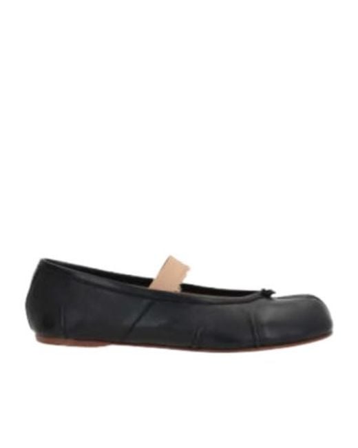 Maison Margiela Black Tabi Elastic Band Ballerinas