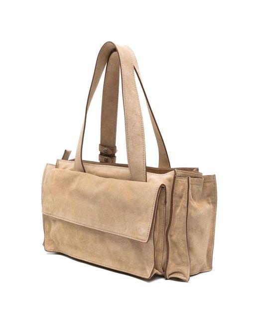 Miu Miu Natural Zippered Shoulder Bag