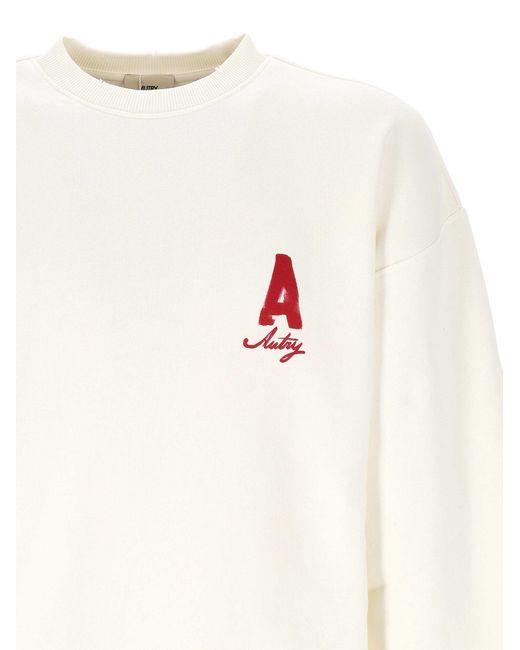 Autry White Long-Sleeve Sweatshirt for men
