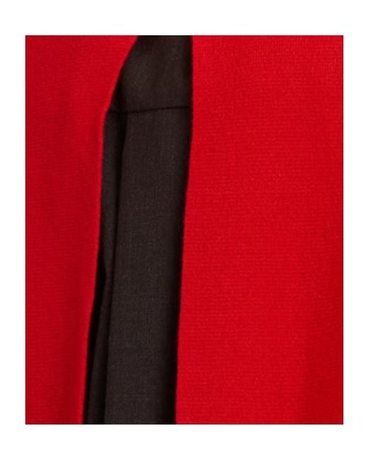 Sacai Red Wool Suiting Knit Mini Dress