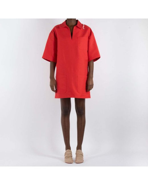 Marni Oversized Embroidered Cotton Mini Dress