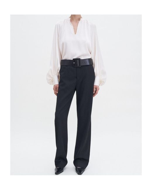 Filippa K White Keyhole Blouse