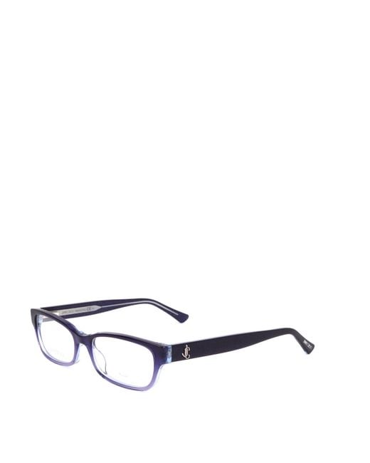 Jimmy Choo White Eyewear Rectangular Frame Glasses