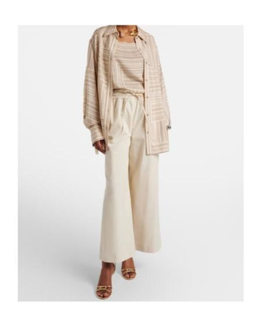 Joseph Natural Printed Silk Top