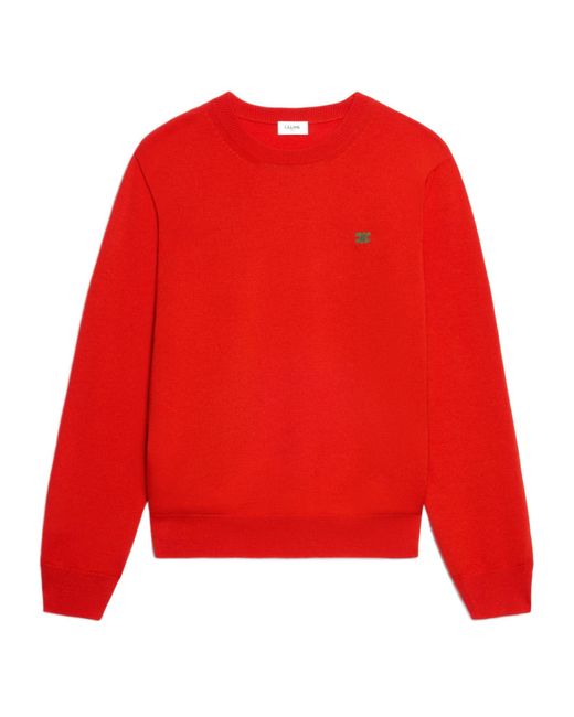 Céline Red Crewneck Sweater for men