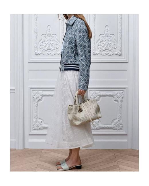 Dior Blue Zipped Macrocannage Jacket