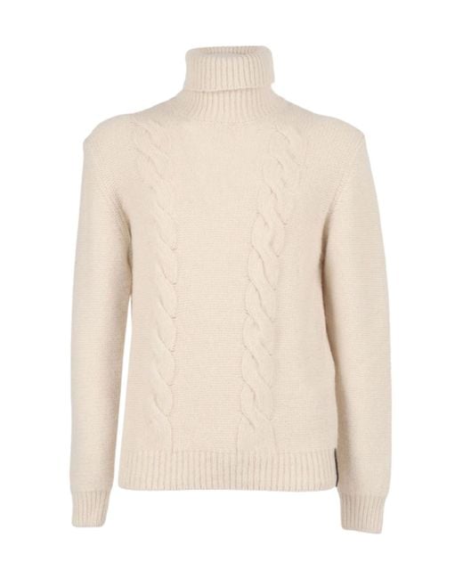K-Way Natural Turtle Neck Knitted Jumper for men