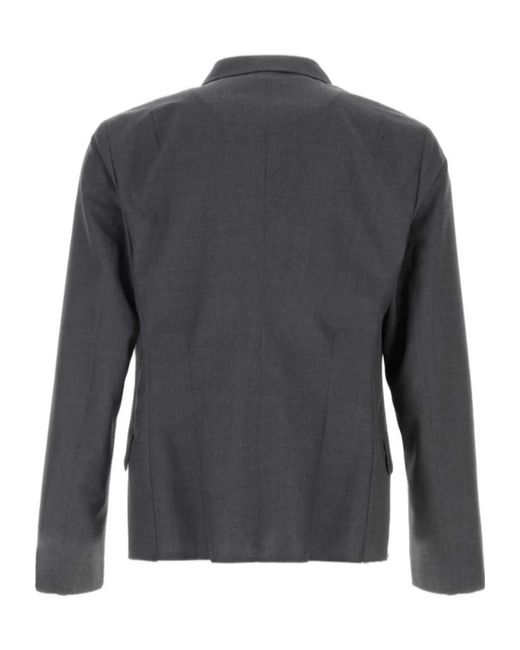 Jil Sander Gray Single-Breasted Tailored Jacket for men