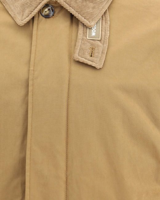 Woolrich Natural Long Sleeve Padded Jacket for men