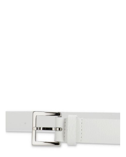 Orciani White Logo Buckle Belt for men