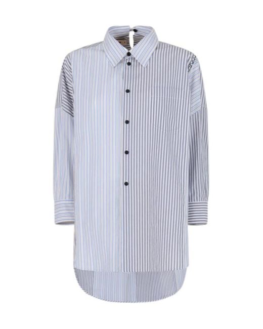 Marni Blue Striped Long-Sleeve Shirt