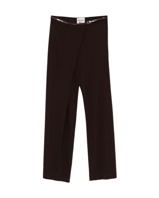 Semicouture Black Wide-Leg Casual Pants