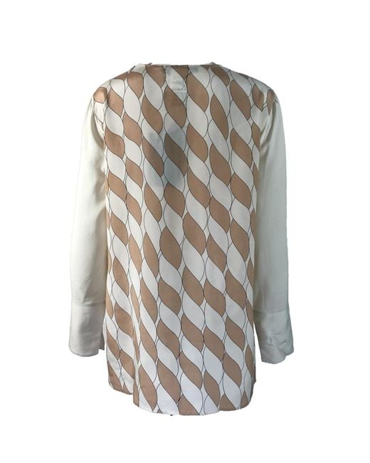 Sportmax Natural Long-Sleeved Blouse