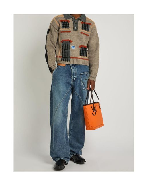 J.W. Anderson Multicolor House Inlay Pattern Wool Sweater for men