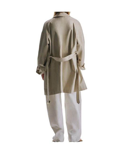 The Row White Amaya Button Detailed Coat