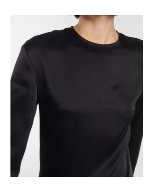 J.W. Anderson Black Deconstructed Satin Minidress