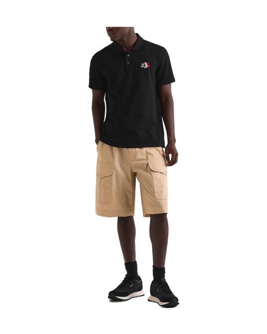 Moncler Black Short Sleeve Polo Shirt for men
