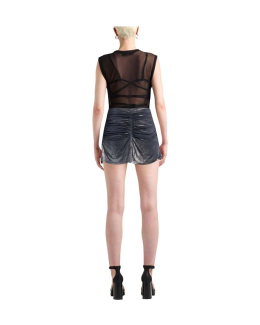 DIESEL Gray Metallic Pencil Skirt