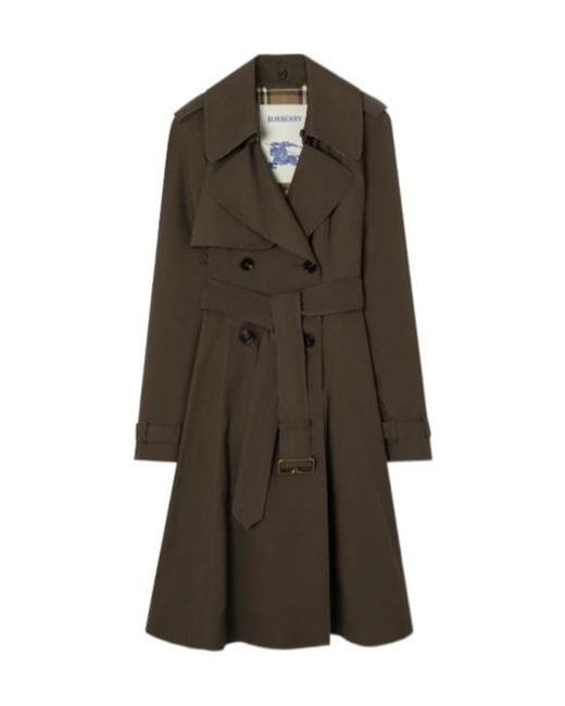 Burberry Brown Long Gabardine Pembury Trench Coat