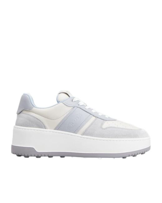 Tod's Metallic Round-Toe Lace-Up Sneakers