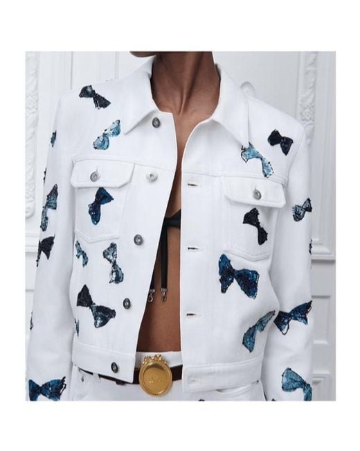 Dior White Iviera Cropped Jacket