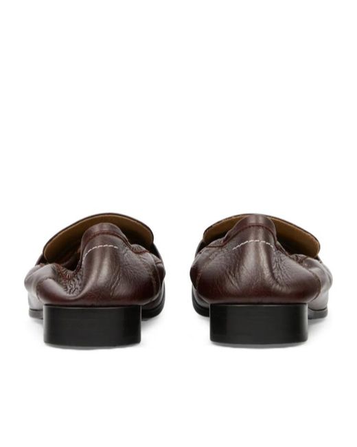 MM6 by Maison Margiela Brown Penny Strap Slip-On Ballet Flats