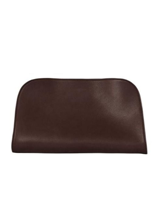 The Row Brown Peggy Clutch