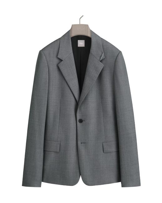 Dior Gray Jacket With Embroidery for men