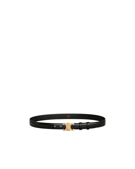 Céline White Triomphe Smooth Cowhide Belt