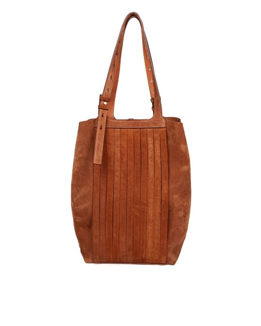 Golden Goose Deluxe Brand Brown Fringed Tote Bag