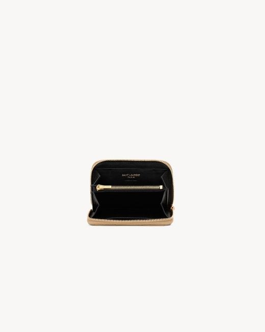 Saint Laurent Natural Cassandre Change Purse