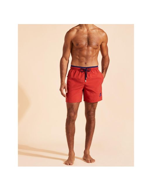Vilebrequin Moka Turtle-Embroidered Swim Shorts for men