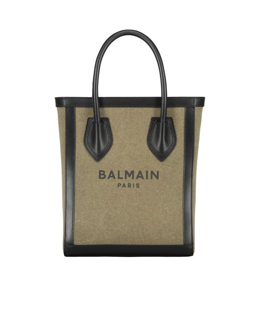 Balmain Black B-Army Shopper Top Handle Bag