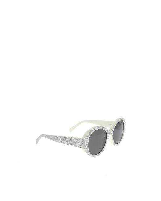 Céline White Logo Sunglasses
