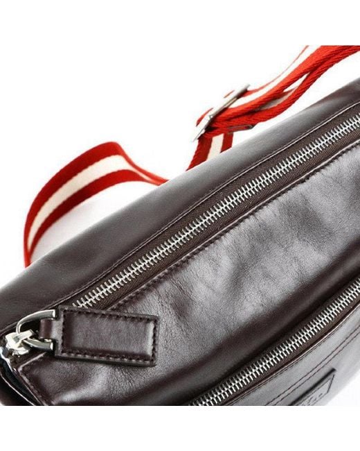 Bally Brown Logo Shoulder Bag for men