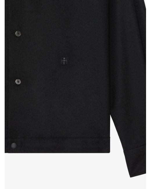 Givenchy Black 4G Detailed Long-Sleeved Shirt for men