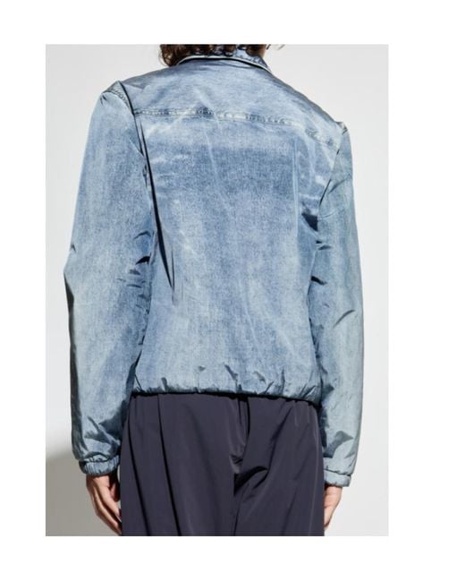DIESEL Blue Denim Jackets for men