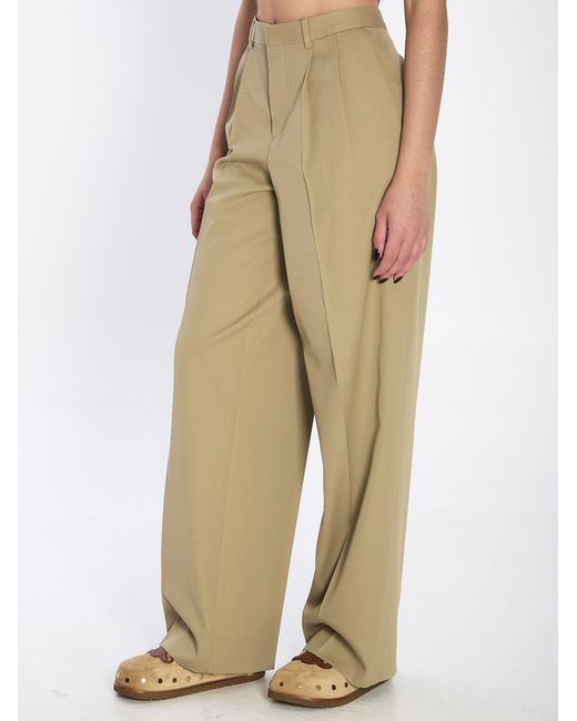 Céline Natural Pleated Trousers