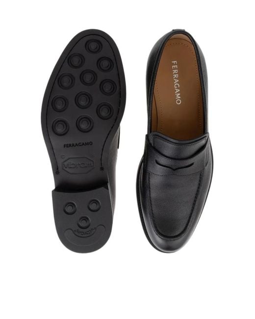 Ferragamo Black Penny Loafers for men