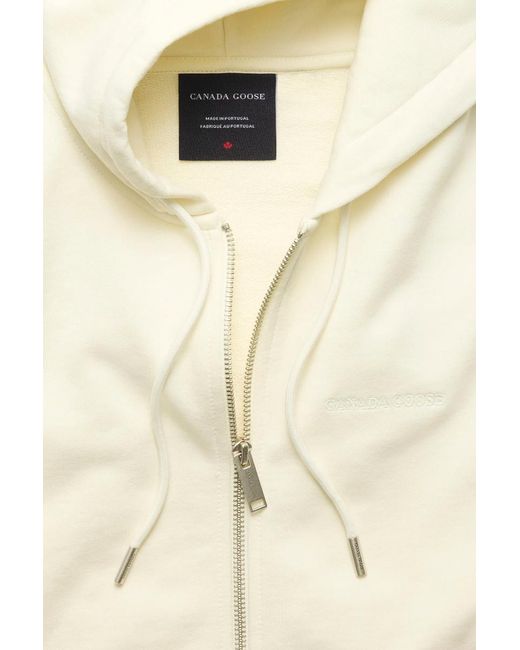 Canada Goose White Wander Full Zip Embroidered