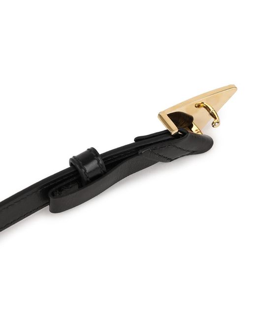 Prada White Logo Plaque Belt